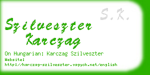 szilveszter karczag business card